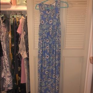 Light blue floral maxi dress